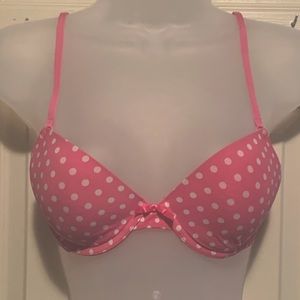 Victoria's Secret PINK T-Shirt Bra - Pink Polka Dots - 34C